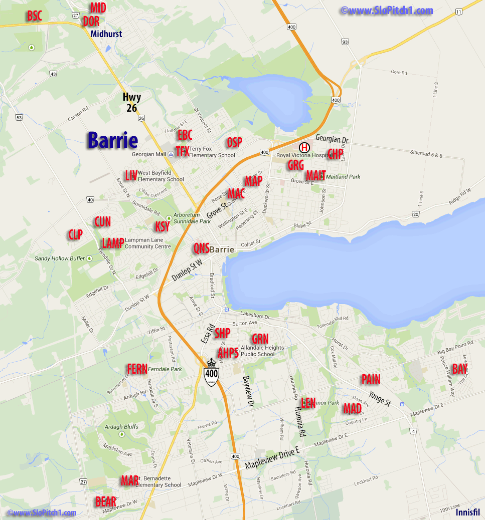 Map of Barrie