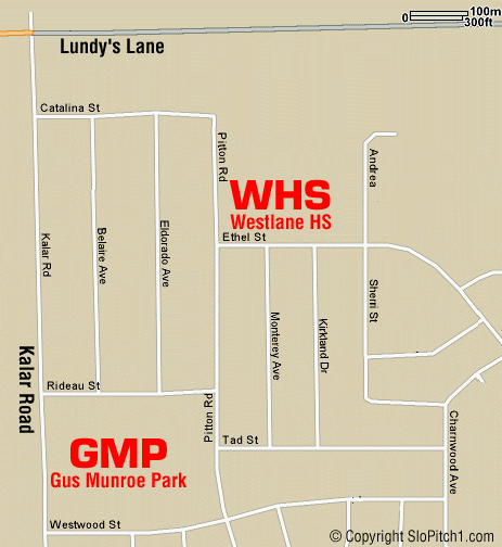 Map - Gus Monroe Park - Niagara Falls