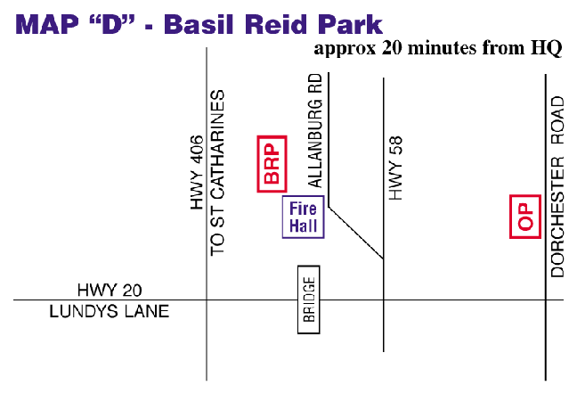 Map - Basil Reid Park - Thorold / Niagara Falls