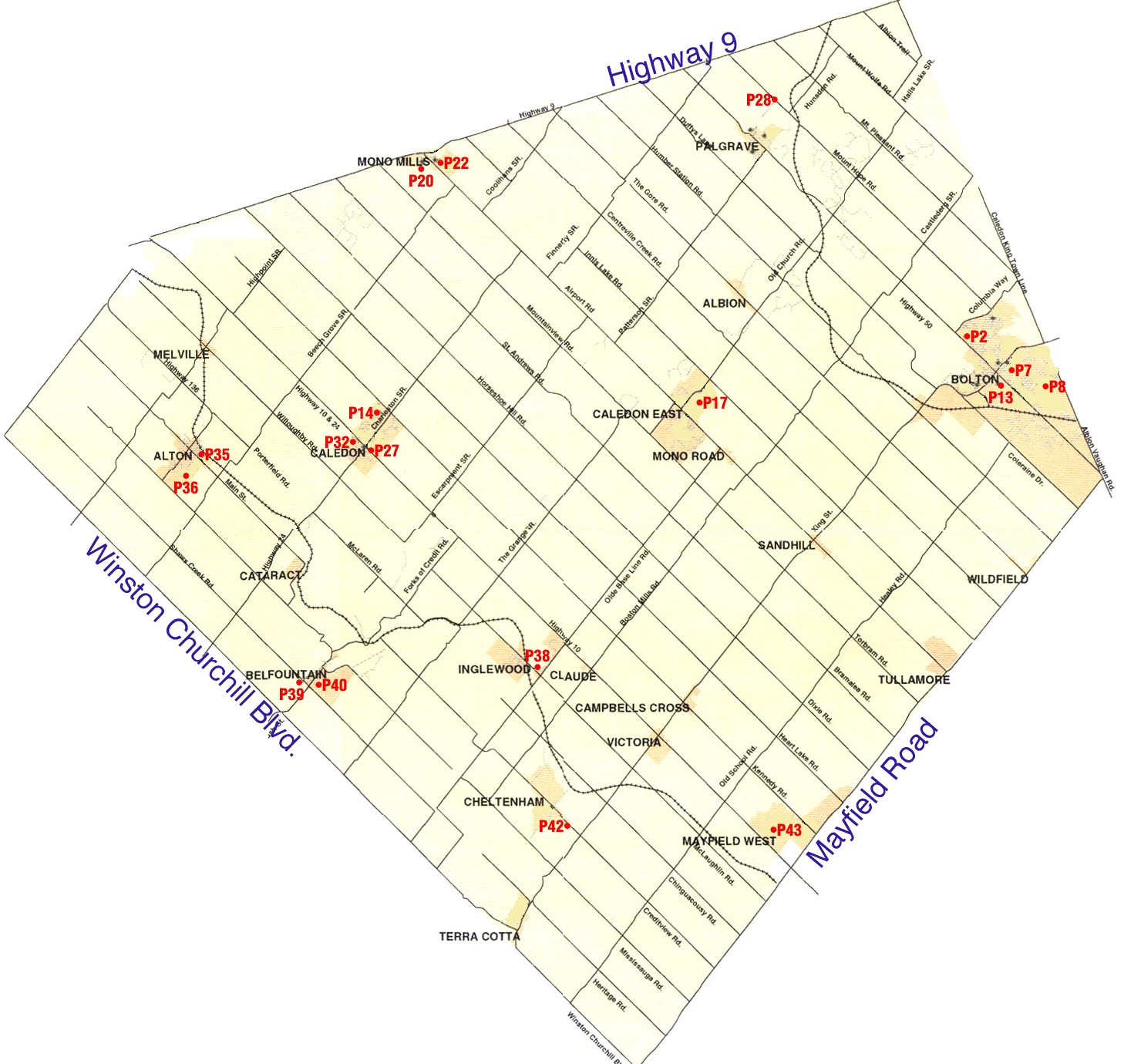 Caledon map