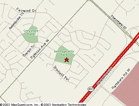 Map - Heritage Hills Park, Mississauga