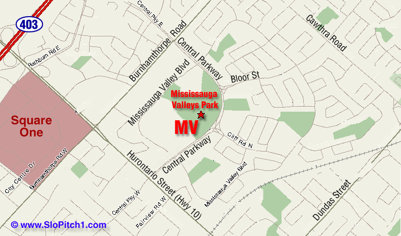 Map - Mississauga Valley Park, Mississauga