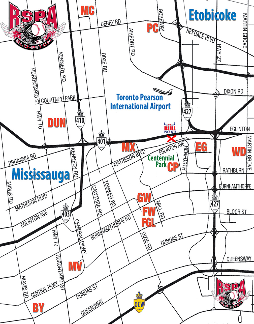 Tournament Parks & Maps Etobicoke-Mississauga